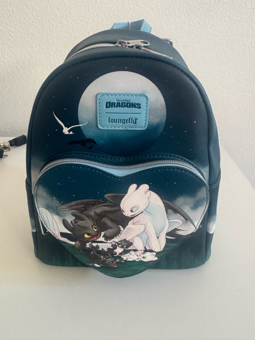 Loungefly How to Train Your Dragon Mini Backpack - Navy/Teal/Black